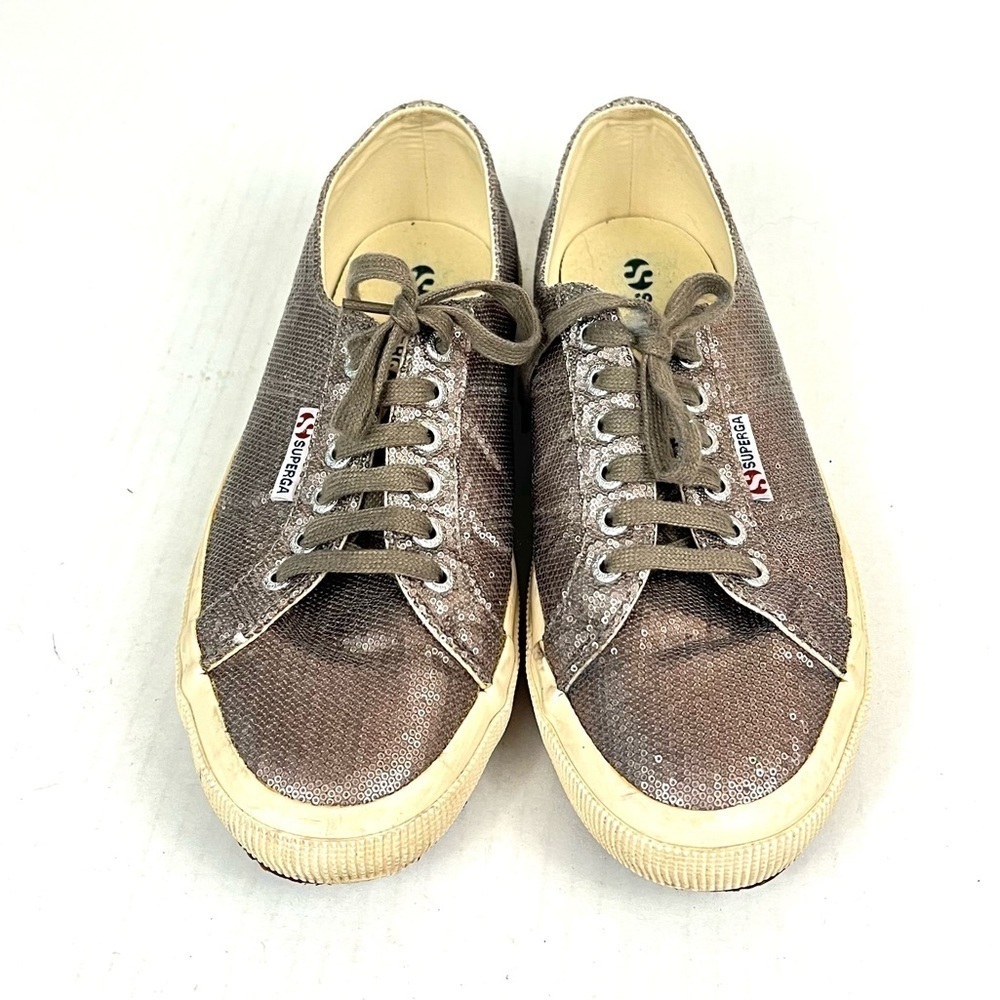 Superga Bronze Sequin Sneakers - Size 8 - Picture 3 of 8